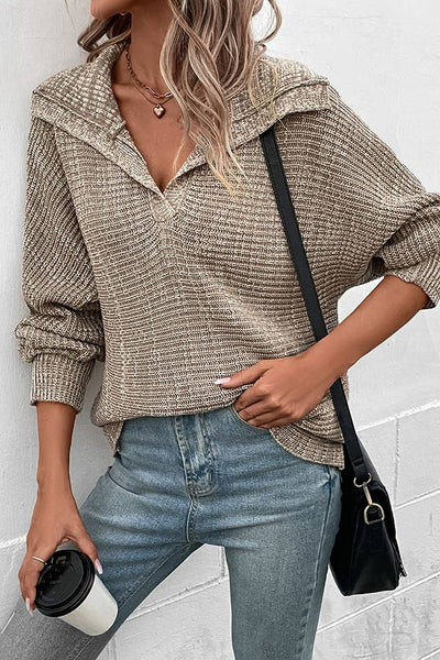 Khaki Collar Sweater