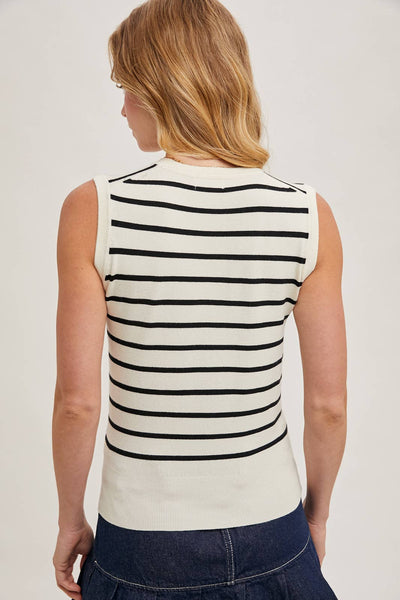STRIPED KNIT TANK TOP