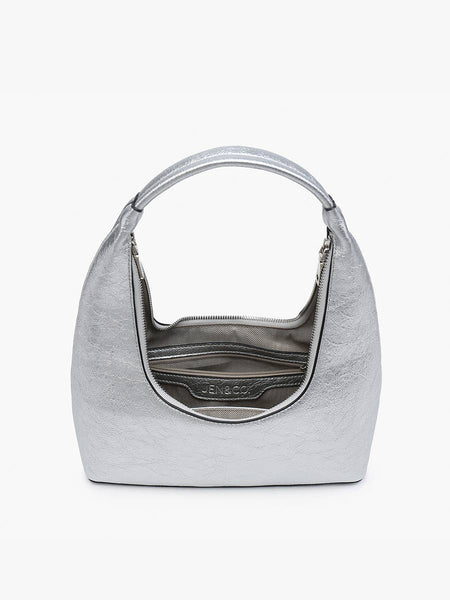 Shaped Metallic Shoulder Bag