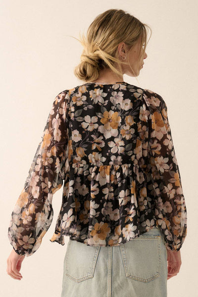 Floral Sheer Blouse