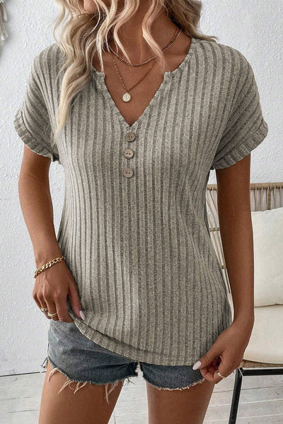 Khaki Ribbed Top