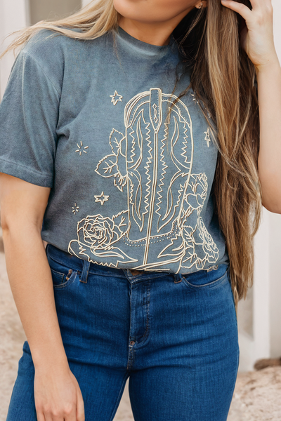 Western Cowboy Boots Graphic Tee