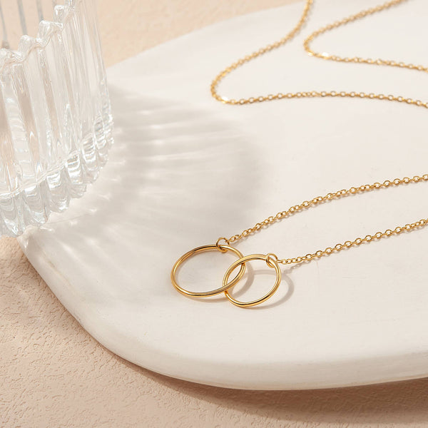 Merry Christmas Infinity Rings Necklace
