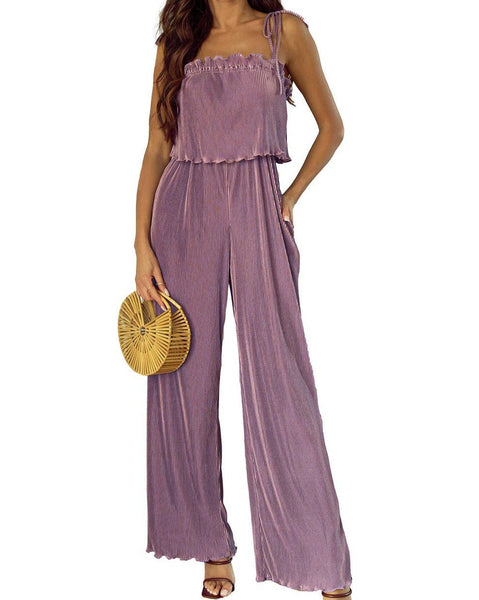 Lavendar Spaghetti Strap Jumpsuit