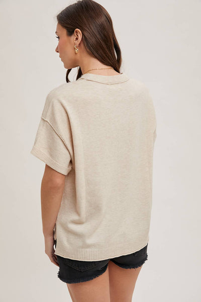 Crew Neck Short Sleeve Top