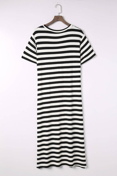 Black Stripe Maxi Dress