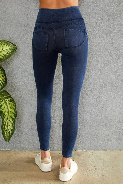 DENIM LEGGINGS(530-BLACK): MEDIUM