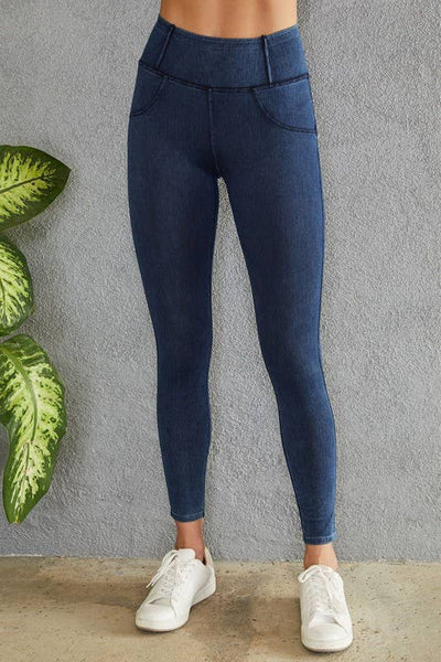 DENIM LEGGINGS(530-BLACK): MEDIUM