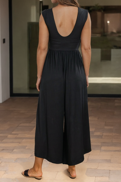 Back Wide Leg Jumpsuit