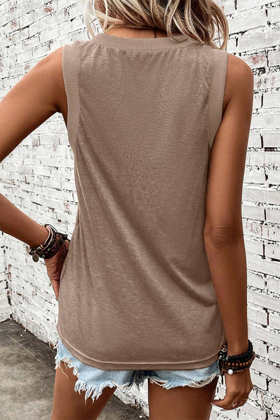 Taupe VNeck Tanktop