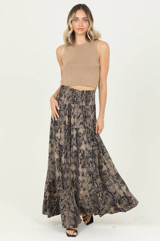 Snake Print Skirt