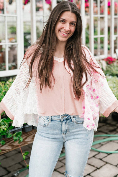 Floral Crochet Patchwork Blouse
