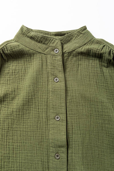 Textured Green Long Sleeve Shirt