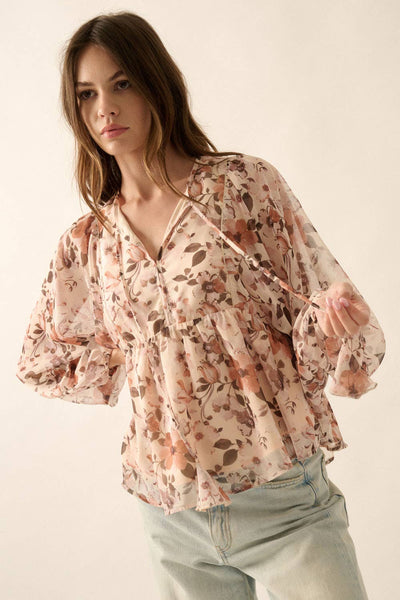 Floral Sheer Blouse