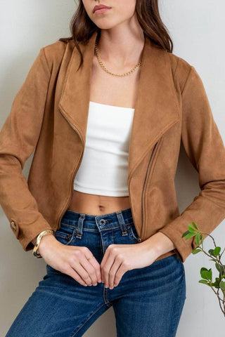 Suede Moto Jacket