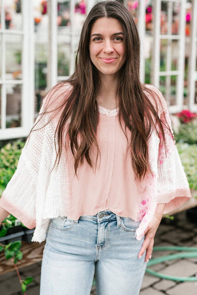 Floral Crochet Patchwork Blouse
