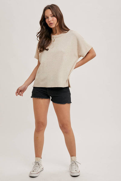 Crew Neck Short Sleeve Top