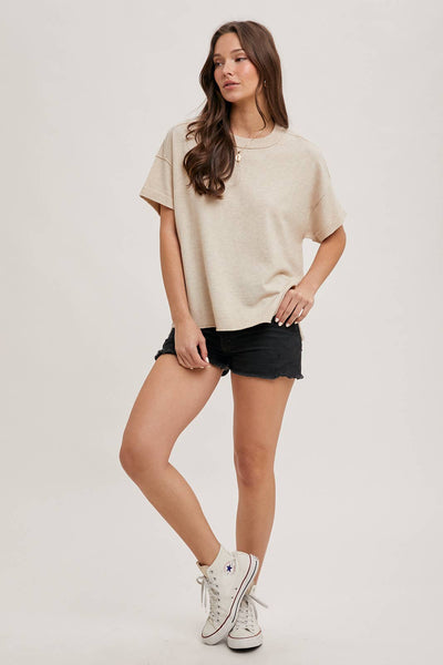 Crew Neck Short Sleeve Top