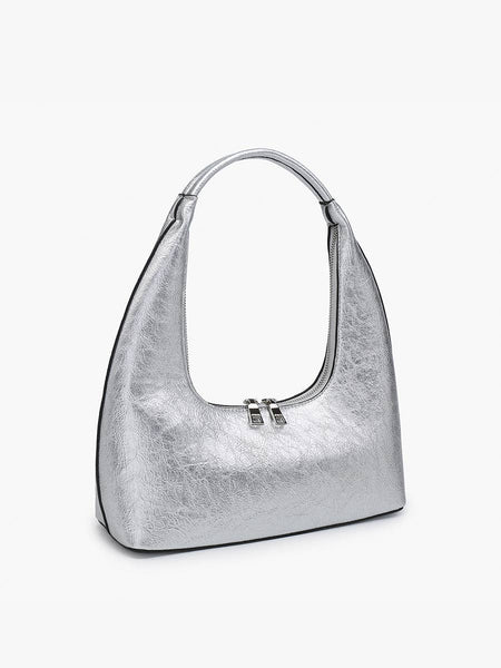 Shaped Metallic Shoulder Bag