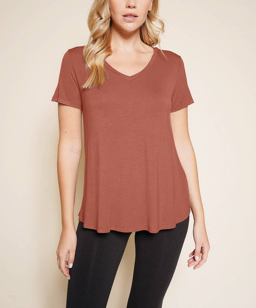 BAMBOO V NECK CLASSIC TOP PACKDEAL: SMALL / MULTI