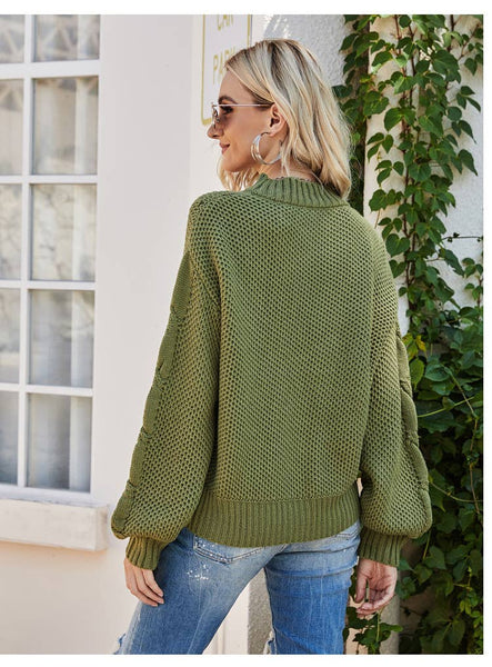 Twisted Mock Neck Sweater