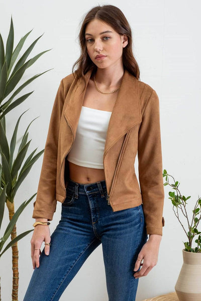 Suede Moto Jacket