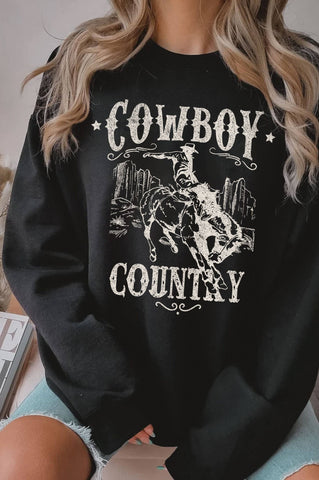 Cowboy Country Sweatshirt in Black