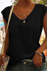 Black VNeck Sleeveless Top