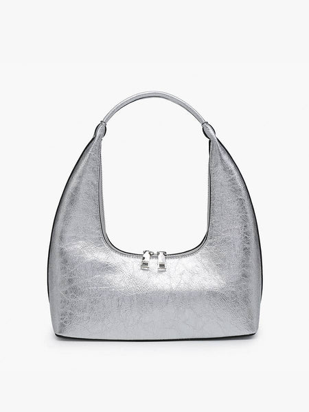 Shaped Metallic Shoulder Bag