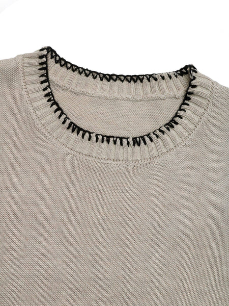 Contrasting Knit Vest