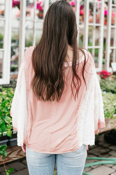 Floral Crochet Patchwork Blouse