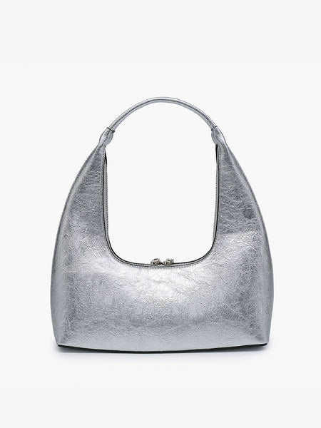 Shaped Metallic Shoulder Bag