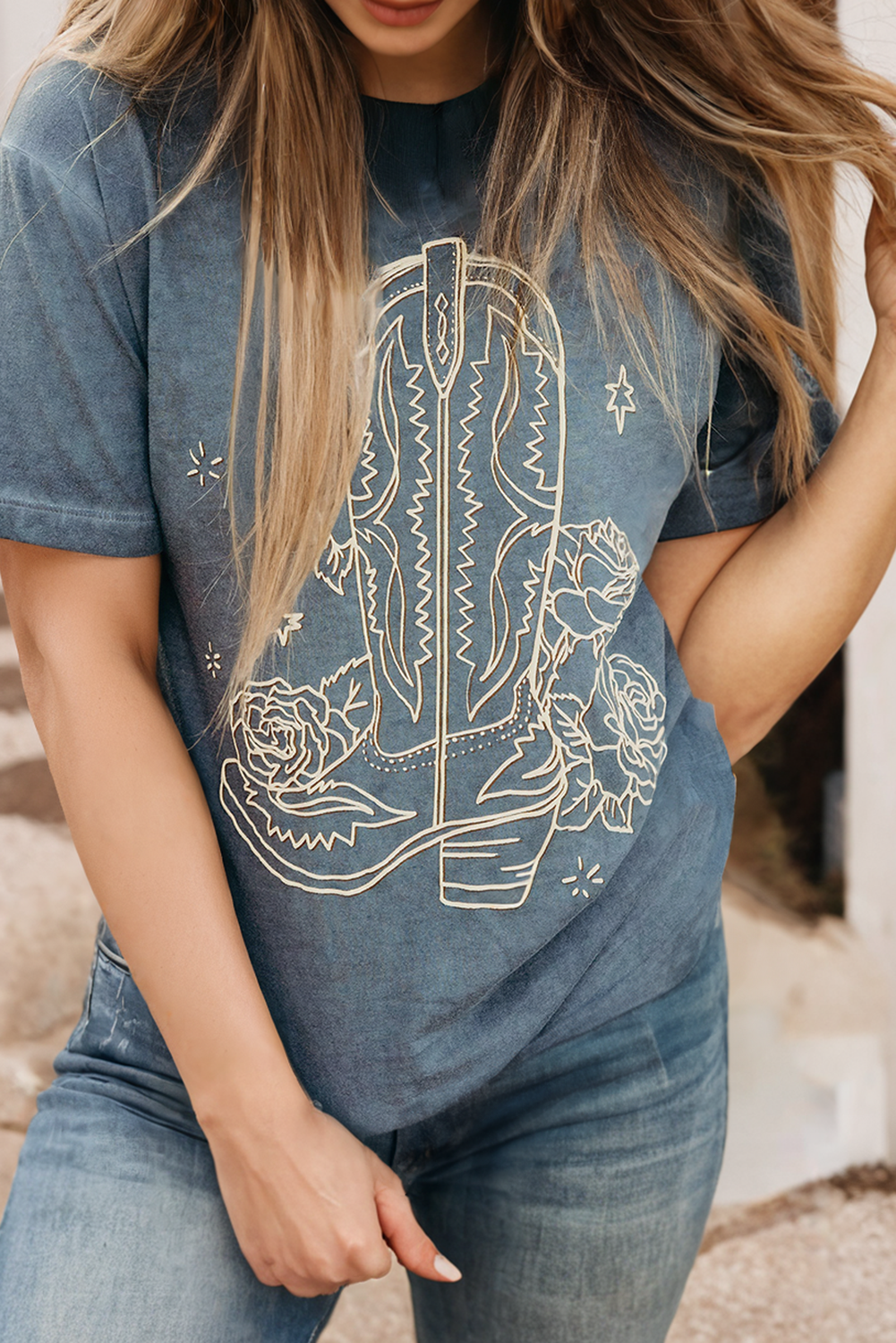 Western Cowboy Boots Graphic Tee