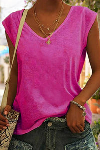 Fuchsia Sleeveless Tee