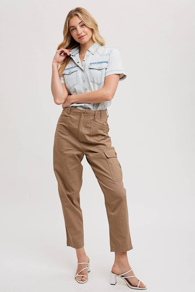 Denim Short Sleeve Top