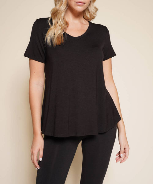 BAMBOO V NECK CLASSIC TOP PACKDEAL: SMALL / MULTI
