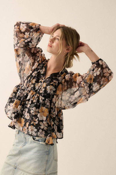 Floral Sheer Blouse