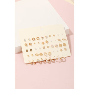 Assorted Pearly Stud Earrings Set