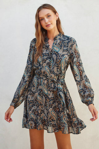 Paisley Print Dress