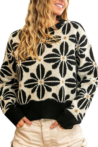 Flower Pattern Sweater