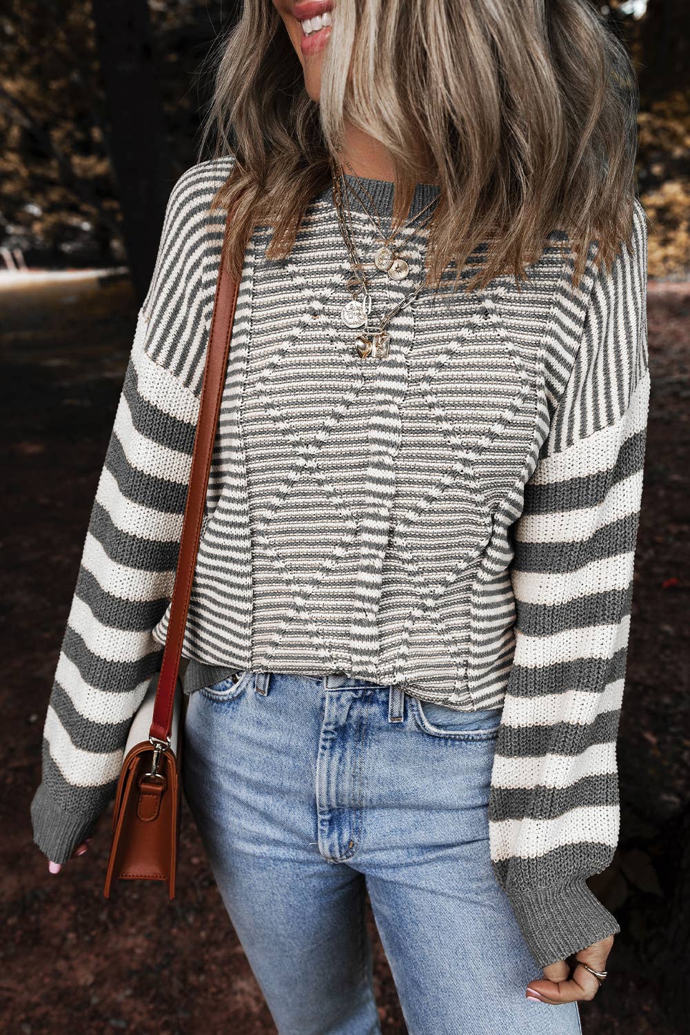 Patchwork Knit Sweater