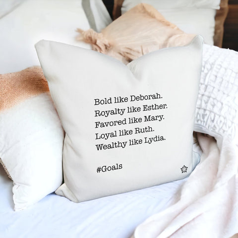 Love Notes: Women of God Goals Pillow Cover
