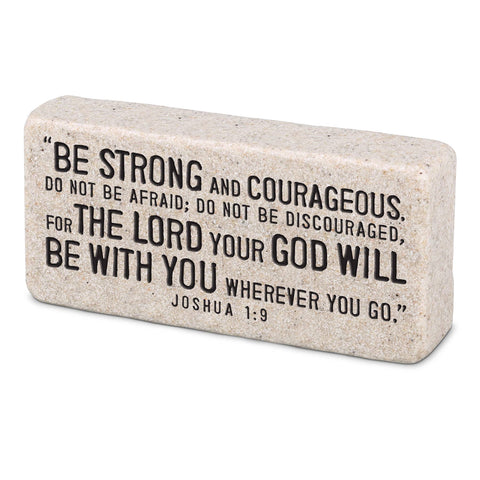 Scripture Block Strong And Courageous