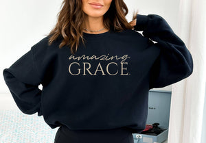 Amazing Grace Christian Graphic Sweatshirt