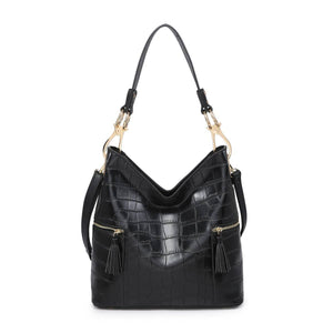 Rochelle Crocodile Print Hobo Bag