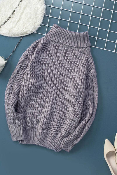 Chunky Turtleneck Twisted Sweater