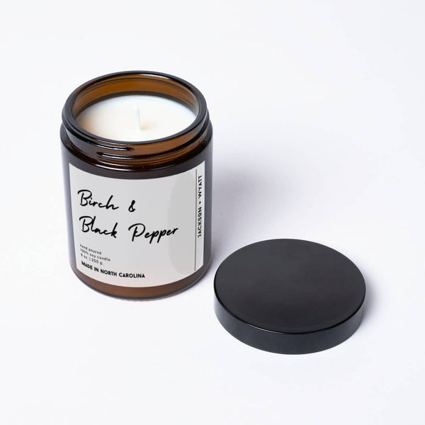 Birch & Black Pepper - Organic Soy Candle - Year Round