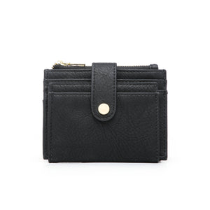 Black Sam Mini Snap Wallet/Card Holder