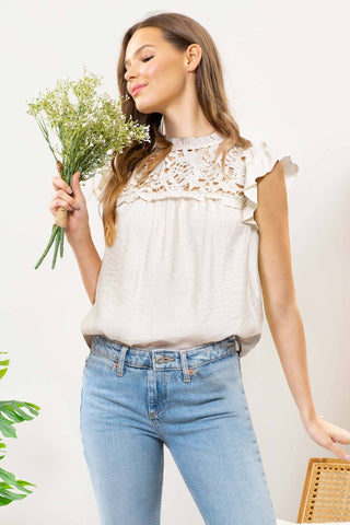 Ivory Neck Lace Top