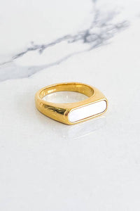 Natural Elements Gold Signet Ring: 6